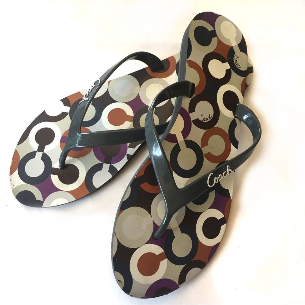 Coach Signature C Flip Flops